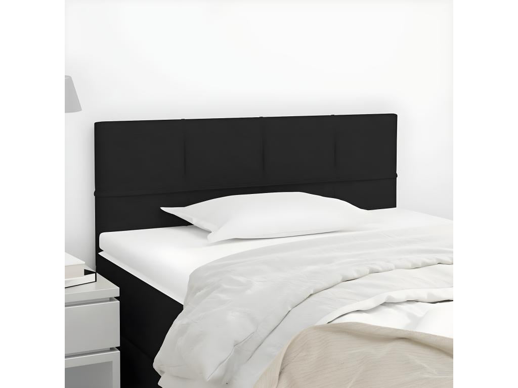 Black Headboard 100x5x78/88 cm Fabric