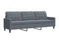 3-seater sofa, dark grey, 210 cm, velvet
