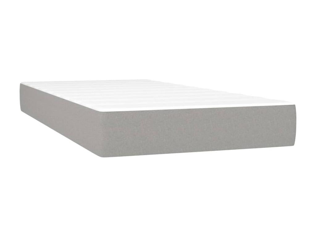Homelumiere bed base with light grey mattress 80x200 cm fabric