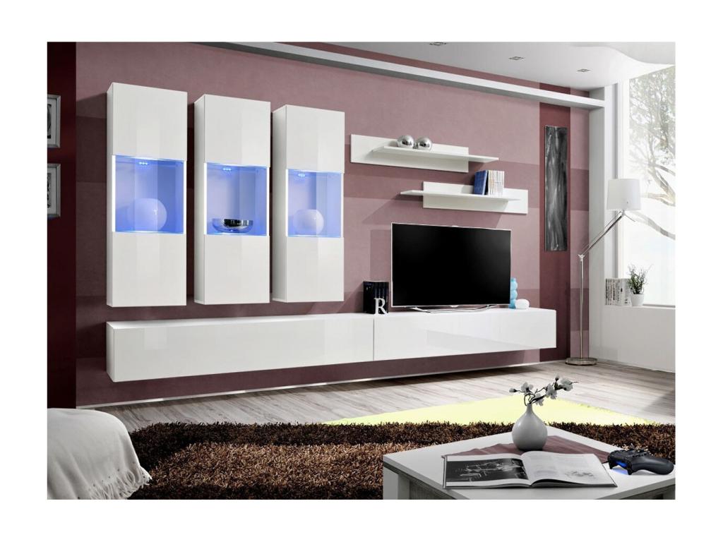 Fly II 320cm White Designer Wall-Mounted TV Unit