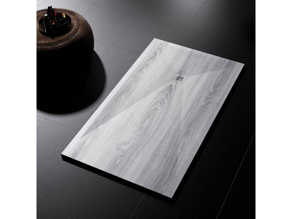 Vintage shower tray with smooth finish, Homelumiere 3D color grid - 200x80 cm