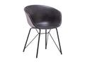 Chair - brown faux leather - Homelumiere