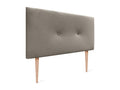 Homelumiere Smooth Velvet Headboard with Buttons 105x105 with Bed Legs 105 - Brown