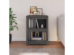Grey bookcase 50x35x68 cm Solid pine wood