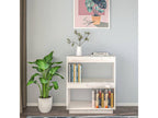 White bookcase 60x35x71 Solid pine wood