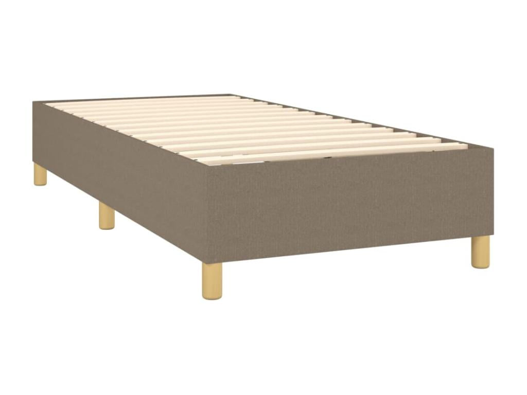 Upholstered bed base with Homelumiere 90x190 cm mattress, fabric