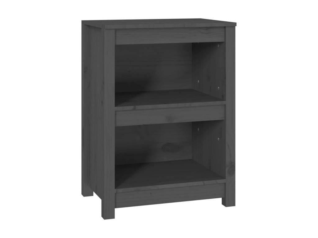 Grey bookcase 50x35x68 cm Solid pine wood