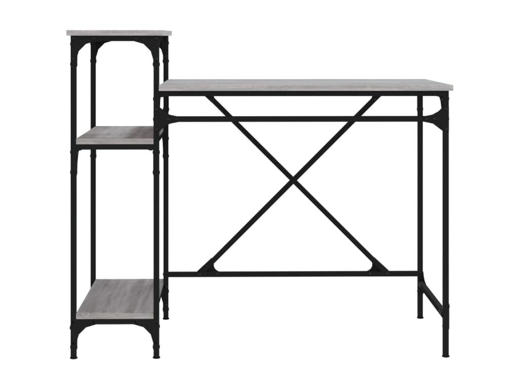 Homelumiere desk with shelves, 105x50x90 cm, engineered wood/iron