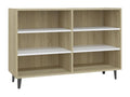 White and oak sideboard by Homelumiere, 103.5x35x70 cm, particleboard