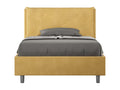 Single bed with 120x190cm ochre microfiber upholstered base, Homelumiere Large