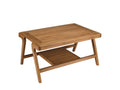 Homelumiere - Homelumiere rectangular coffee table with double teak top