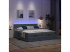 Homelumiere bed frame with dark grey 200x200 cm velvet mattress