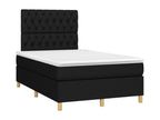 Bed base with Homelumiere bed light and mattress with LED lighting, Black, 120x200 cm, Fabric