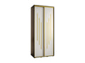 Homelumiere 8 Sliding Door Wardrobe 235.2/110/45 2 Doors Black/White/Gold