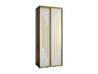 Homelumiere 8 Sliding Door Wardrobe 235.2/110/45 2 Doors Black/White/Gold