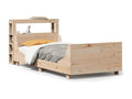Bed frame without mattress 90x190 cm solid pine wood