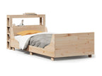 Bed frame without mattress 90x190 cm solid pine wood