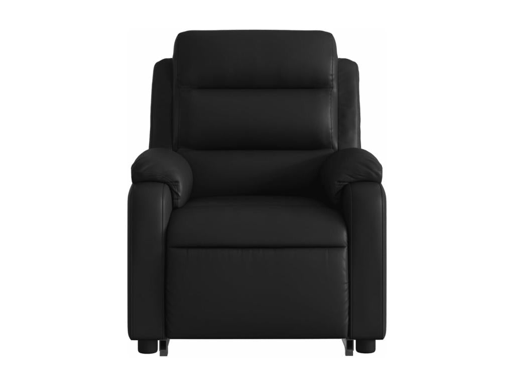 Black faux leather electric recliner