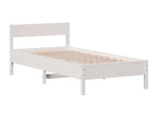 White bed frame and headboard 100x200 solid pine wood