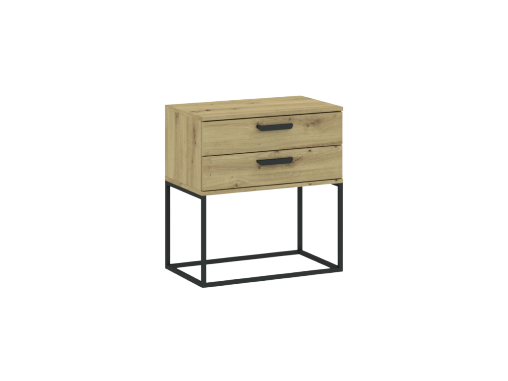 Homelumiere 6-Drawer Bedside Table - Oak