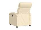 Cream Fabric Reclining Massage Chair