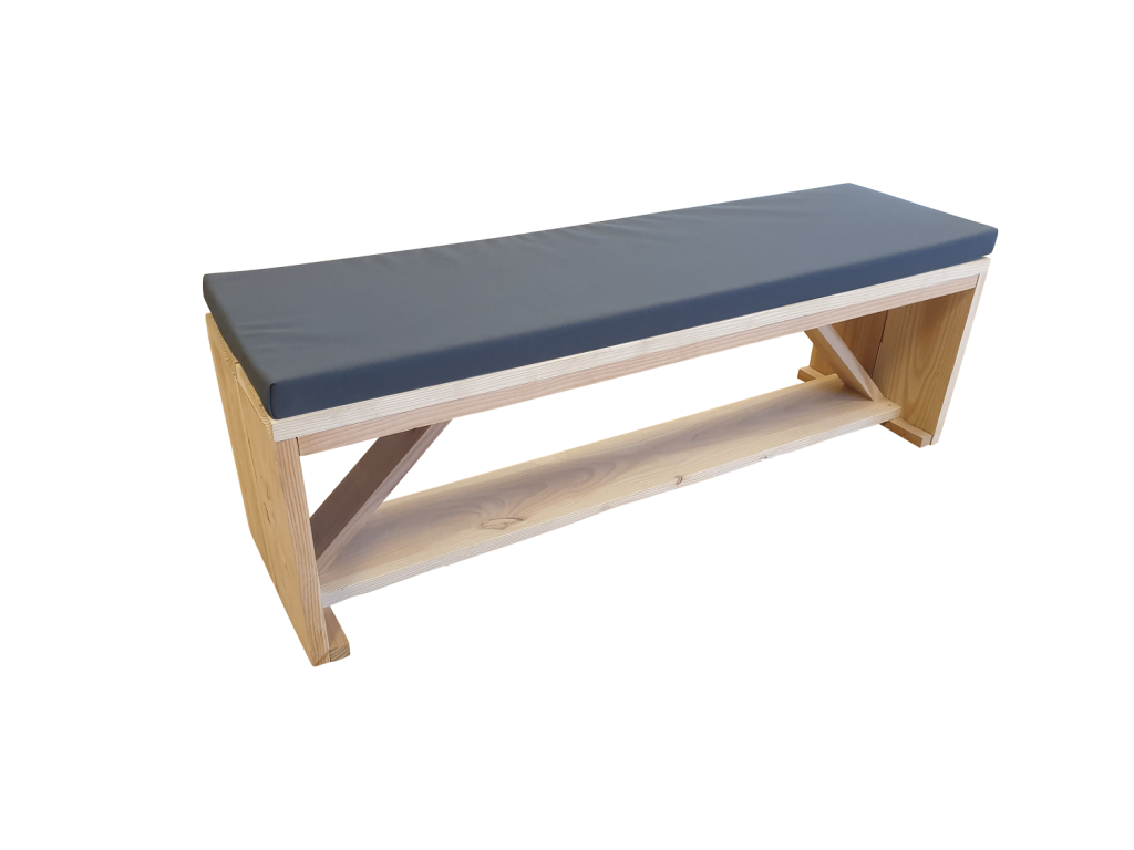 Homelumiere - Homelumiere garden bench with cushion - 150Lx43Hx38D cm
