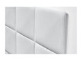 Homelumiere Aqualine fabric upholstered headboard composed of interchangeable self-adhesive bed panels for luxury bedroom, white, 120 cm