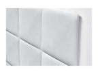 Homelumiere Aqualine fabric upholstered headboard composed of interchangeable self-adhesive bed panels for luxury bedroom, white, 120 cm