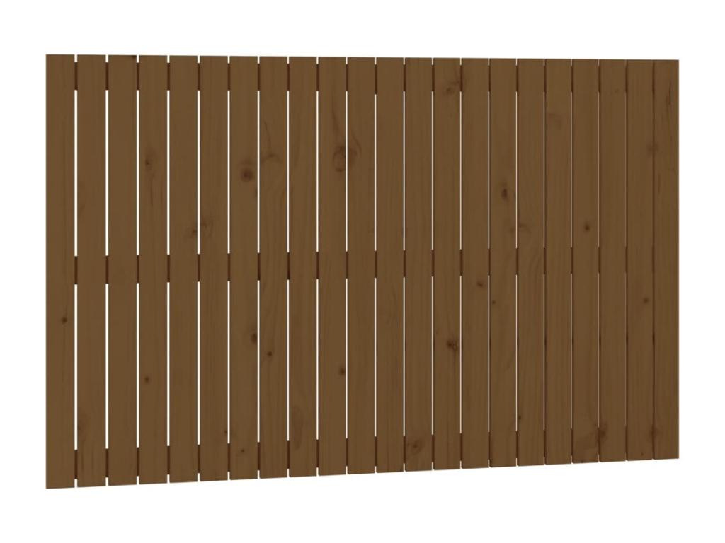 Wall-mounted headboard, honey brown, 140x3x90 cm, solid pine wood