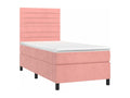 Homelumiere bed base with LED mattress, Pink 80x200 Velvet