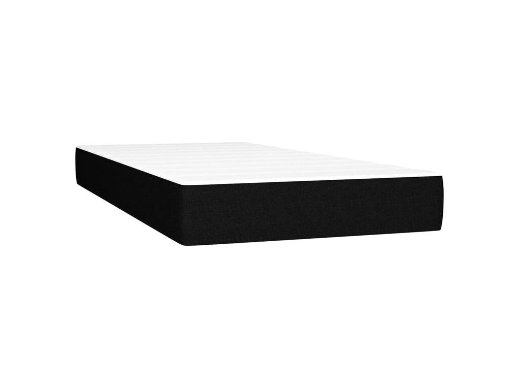 Homelumiere bed base with mattress and LED, black, 100x200 cm, fabric