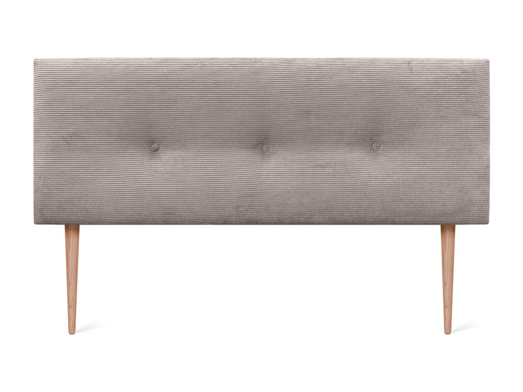 Homelumiere Plain Corduroy Headboard with Buttons 160x115 with Bed Legs 150/160 - Brown