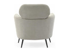 Modern armchair with high backrest, Homelumiere soft beige fabric