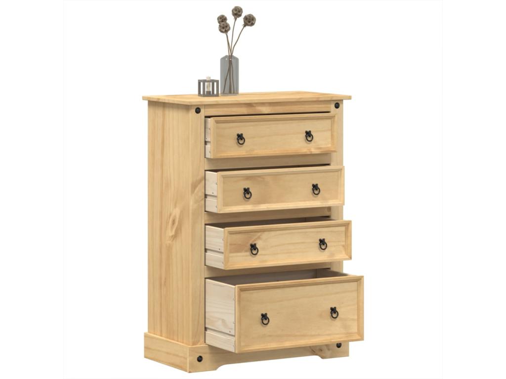 Homelumiere chest of drawers 80x43x114 cm solid pine wood