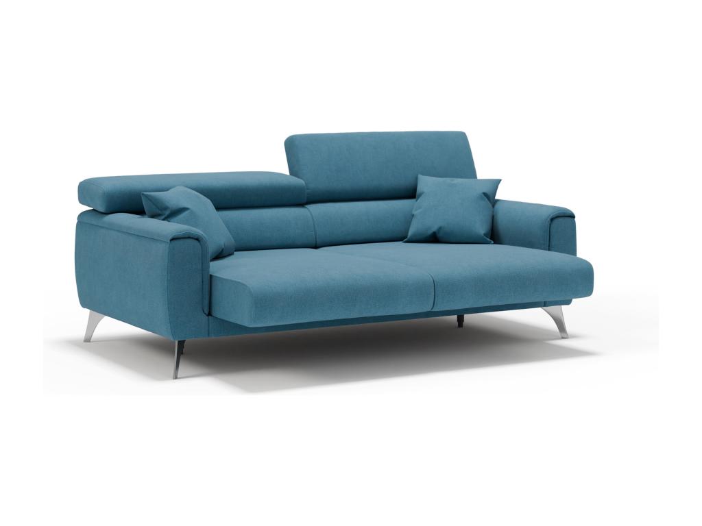 Homelumiere Sofa with sliding seats in soft waterproof fabric T02 169 cm Sky Blue