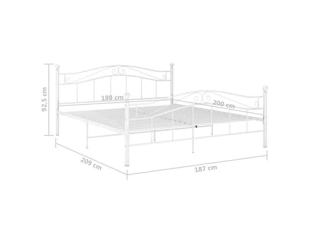 White Metal Bed 180x200 4