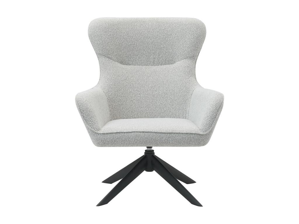 Lucky 08351QMBF Light Grey Chenille Swivel Chair
