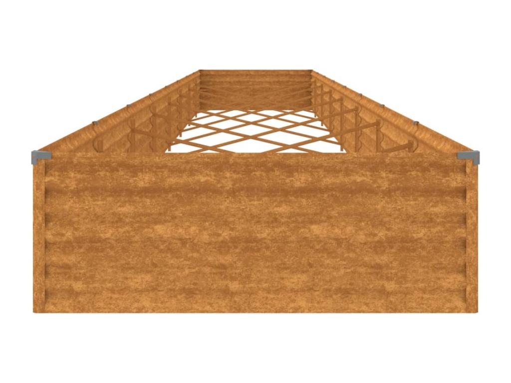 Raised garden bed 770x100x36 cm corten steel