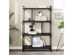 4-tier bookcase, black, 76x32x123 cm, engineered wood