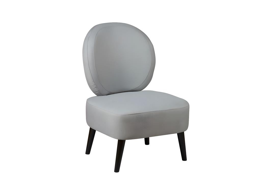 Toadstool armchair in mouse grey fabric - BANGKOK
