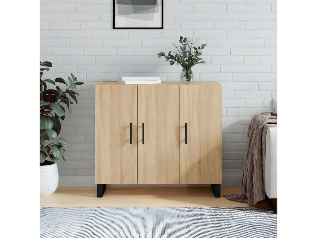 Homelumiere oak sideboard, 90x34x80 cm, engineered wood