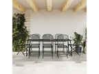 Homelumiere 9-piece anthracite metal garden dining set