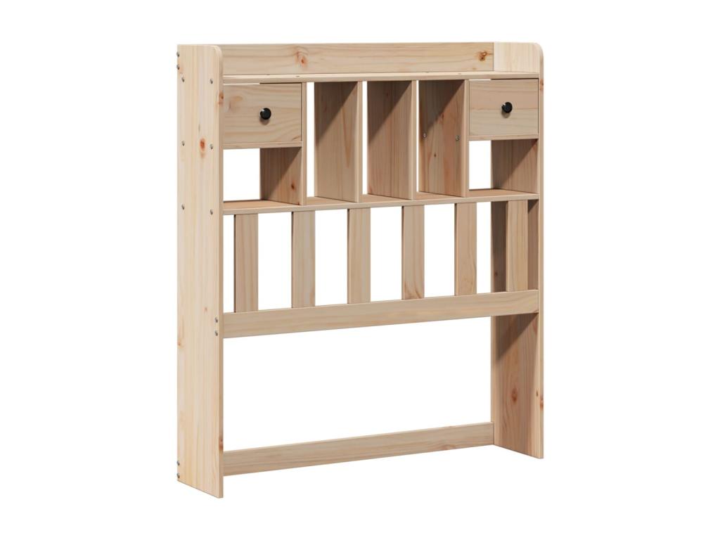 Bookshelf bed without mattress, 90x200 cm, solid pine wood