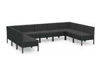 Black resin garden furniture set, 57x69x69 cm, 02 0018158 40690MTXK