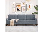 3-seater sofa, dark grey, 210 cm, velvet