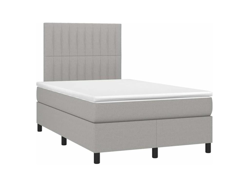 Delimoa bed base with light grey mattress 120x200 Fabric 92475BRKB