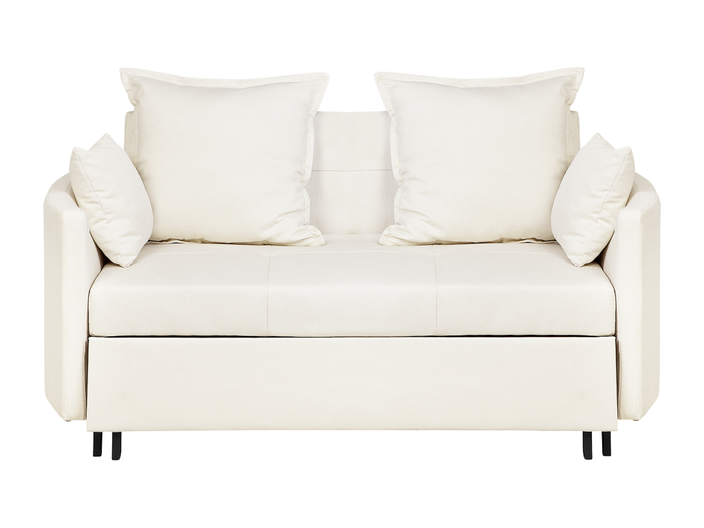 Homelumiere Beige Fabric 2-Seater Sofa Bed