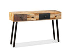 Console table in reclaimed solid teak, 120x30x76 cm