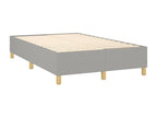 Upholstered bed base with mattress, light grey, 120x200cm, fabric