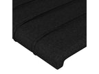 Black LED Headboard 93x16x118/128 cm Fabric